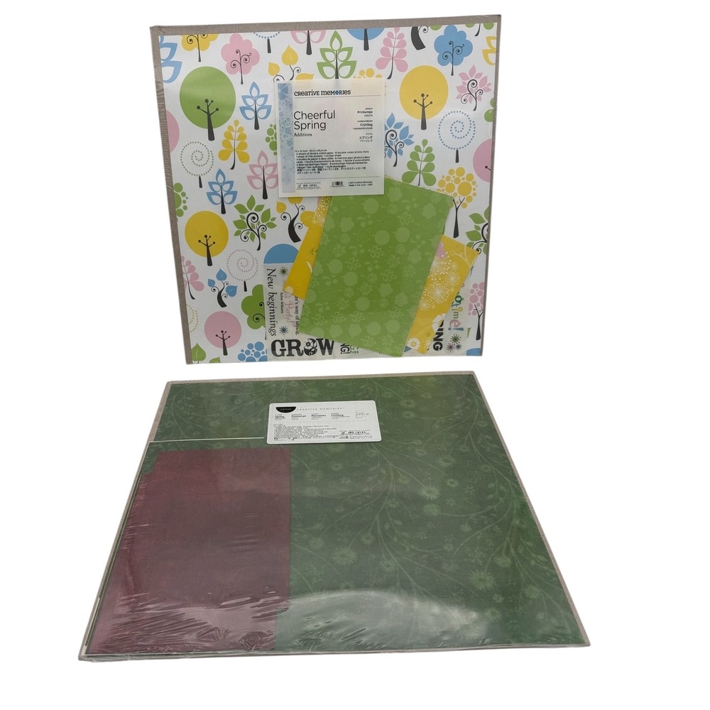 Creative Memories Cheerful Spring & Classic Spring 12x12 Scrapbook Paper‎ new